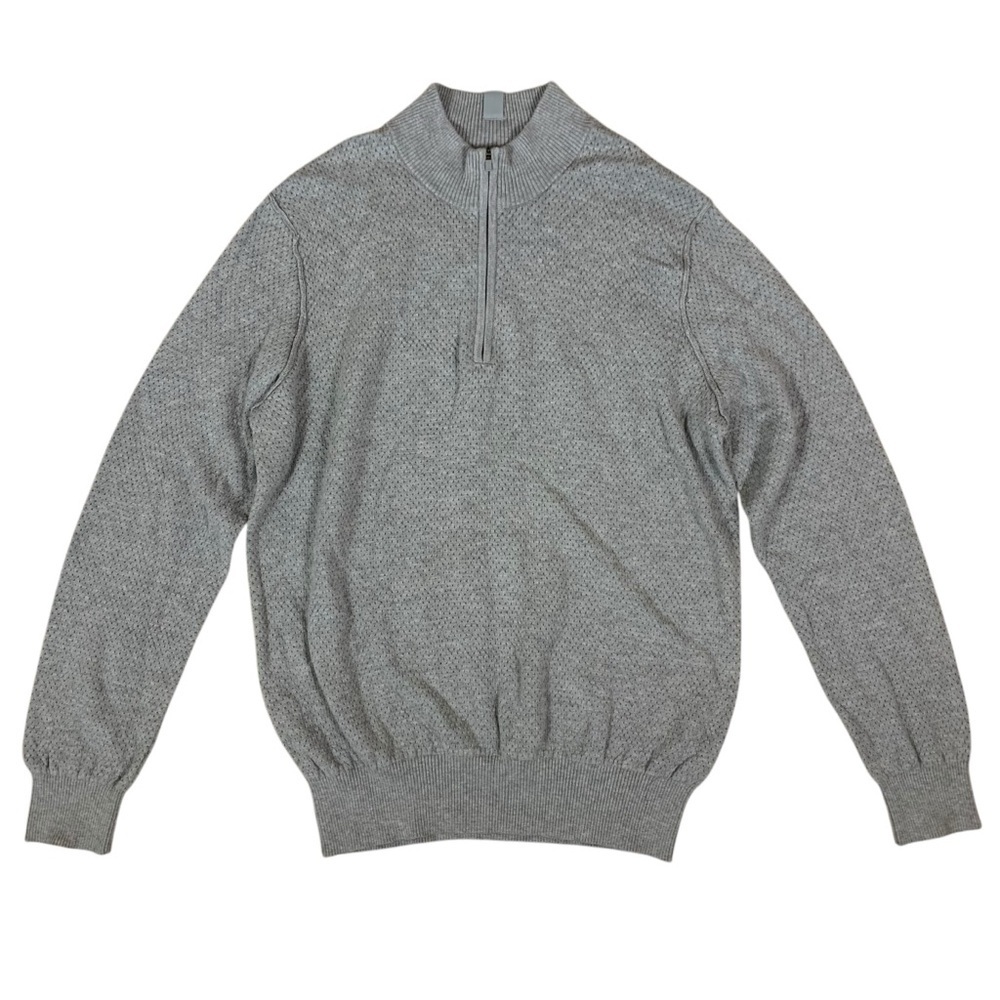 Tommy John Gray Quarter Zip Pullover Sweater Cotton Modal‎ Blend XL